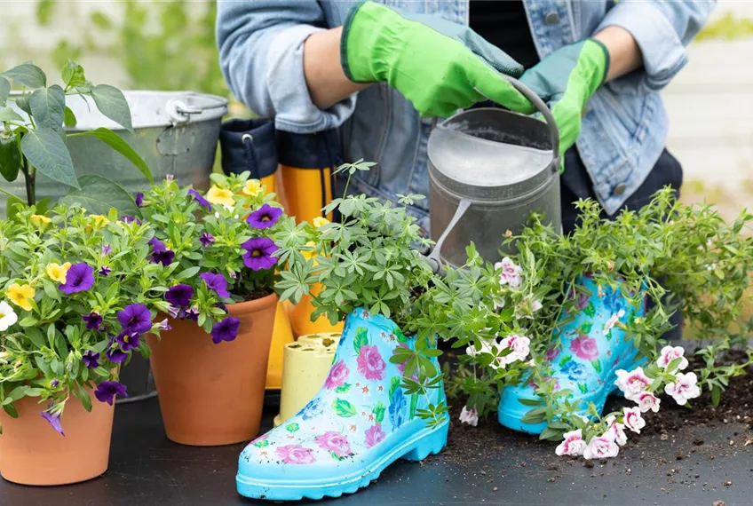Auf den Schuh gekommen – Upcycling mit Gummistiefeln