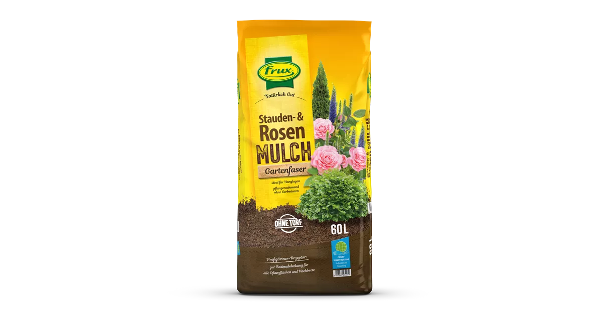 Stauden- & Rosenmulch – Gartenfaser -torffrei- - frux